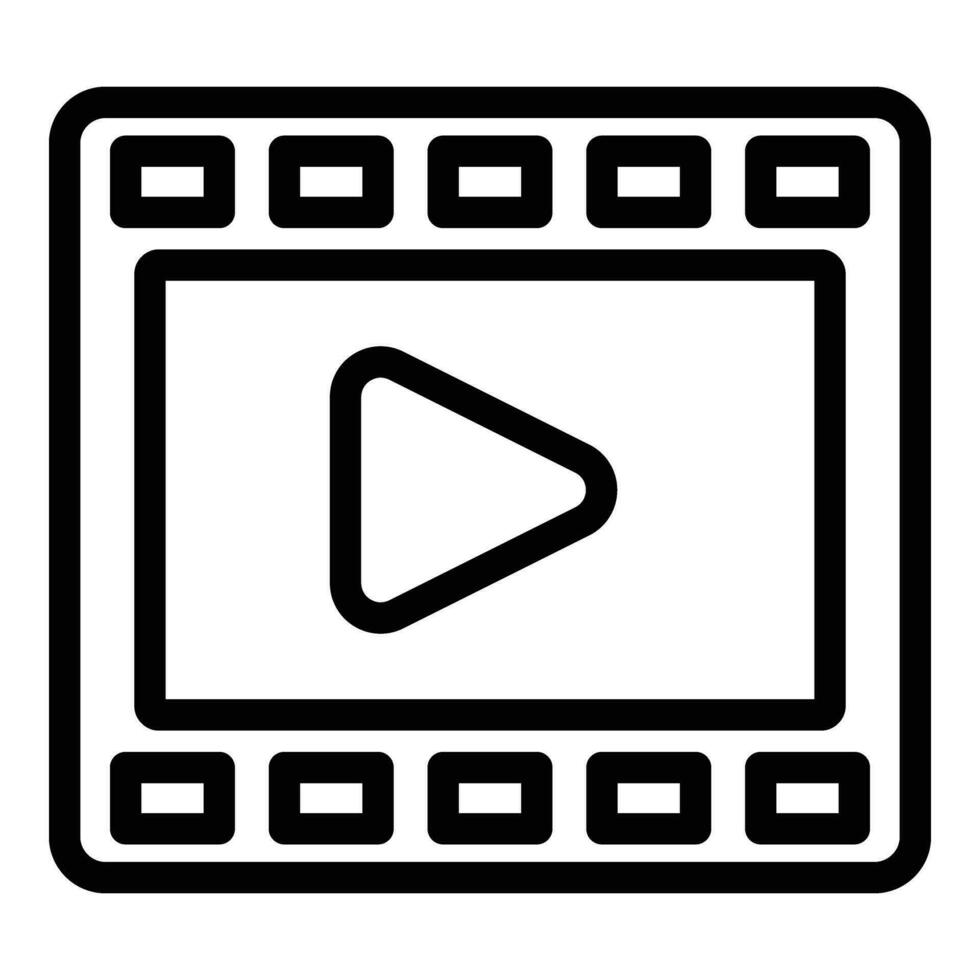Video clip player icon outline vector. Shooting and filming photo camera vector