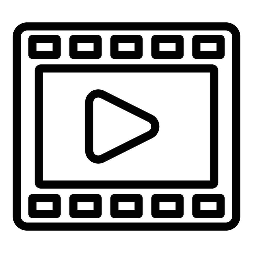 Video clip player icon outline vector. Shooting and filming photo camera vector