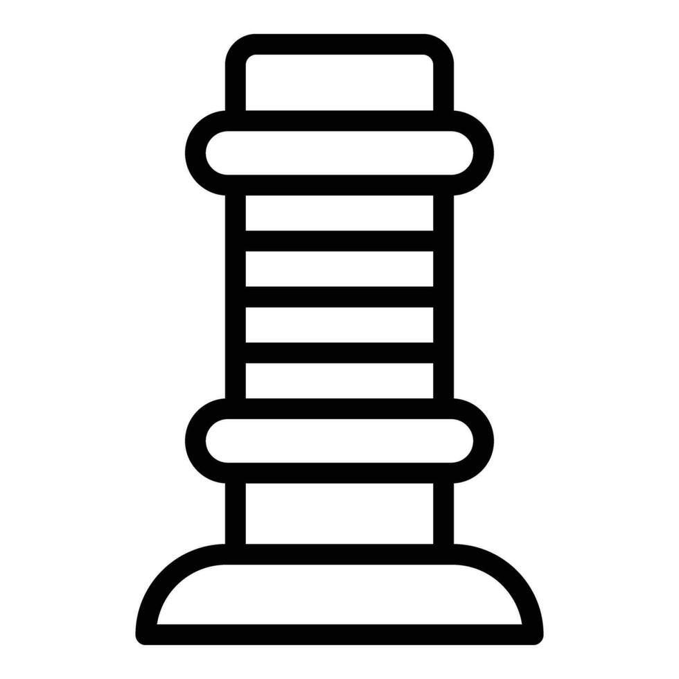 Cat amusement scratcher pillar icon outline vector. Kitten clawing tower vector