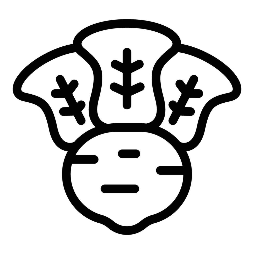 Culinary turnip icon outline vector. Botanic farming root vector