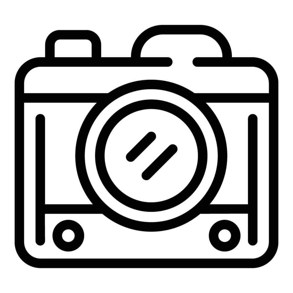 Device for recording images icon outline vector. Photographic digital camera vector