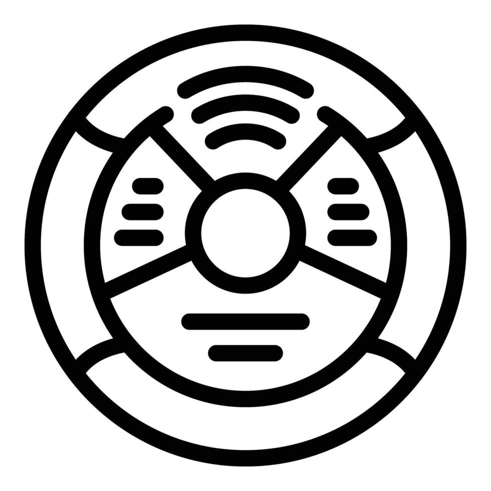 Smart digital assistant icon outline vector. Interactive command artificial intelligence helper vector
