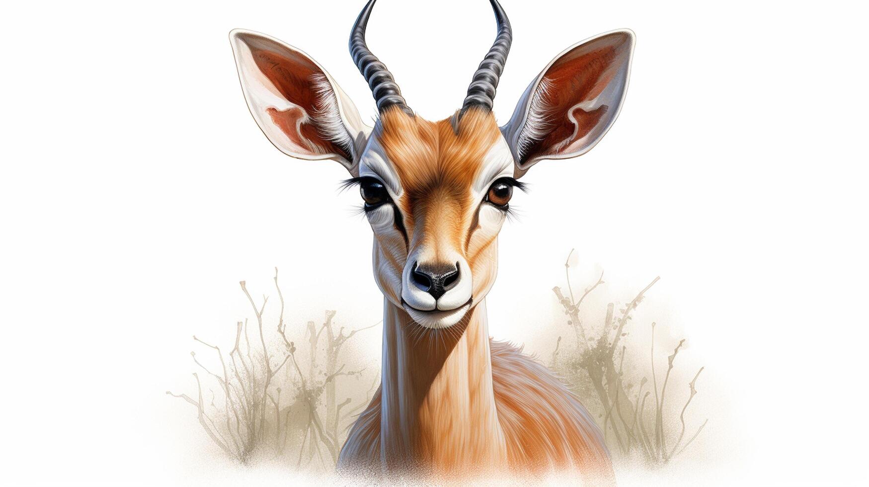 ai generado gerenuk natura animal fondo de pantalla antecedentes foto