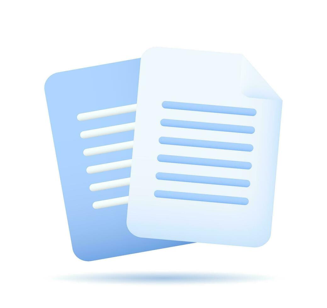 Documents icon. Stack of paper sheets vector