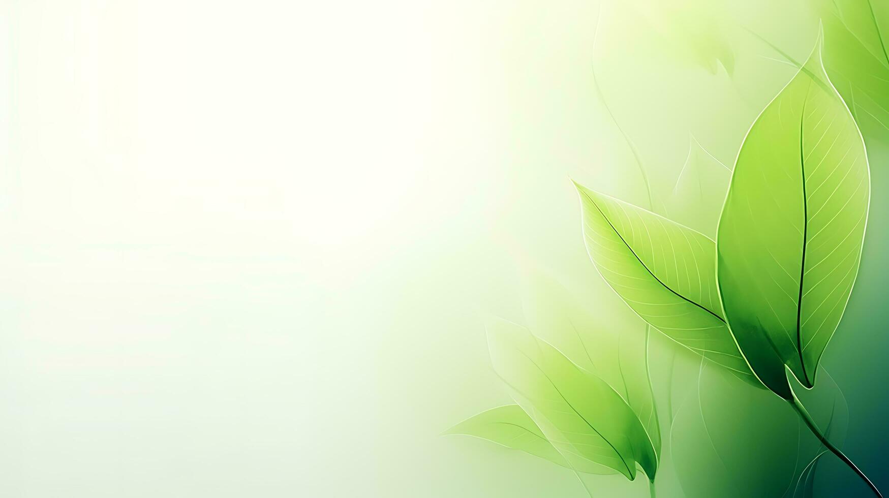 AI generated nature green leaves background photo