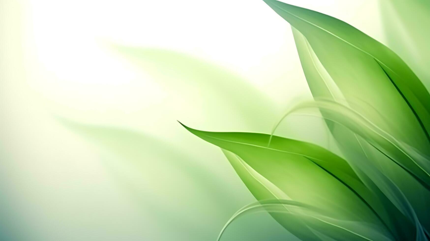 AI generated nature green leaves background photo