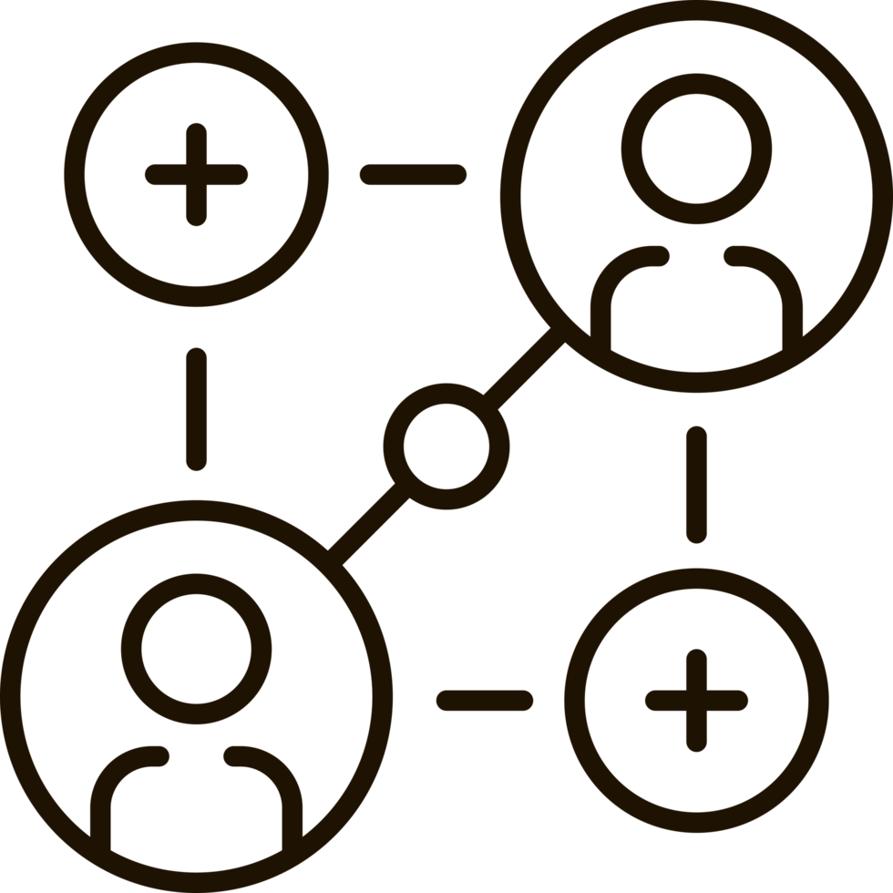 social connection line icon symbol illustration png