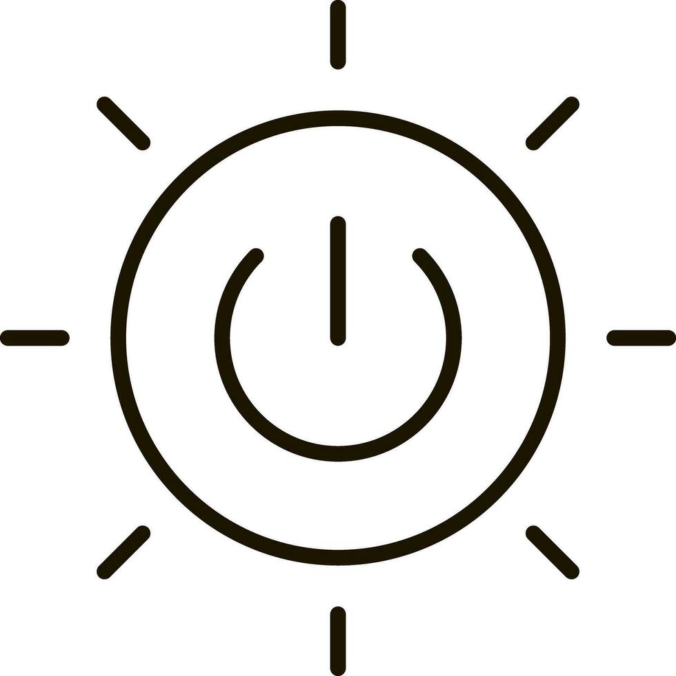 solar sun energy line icon symbol illustration vector