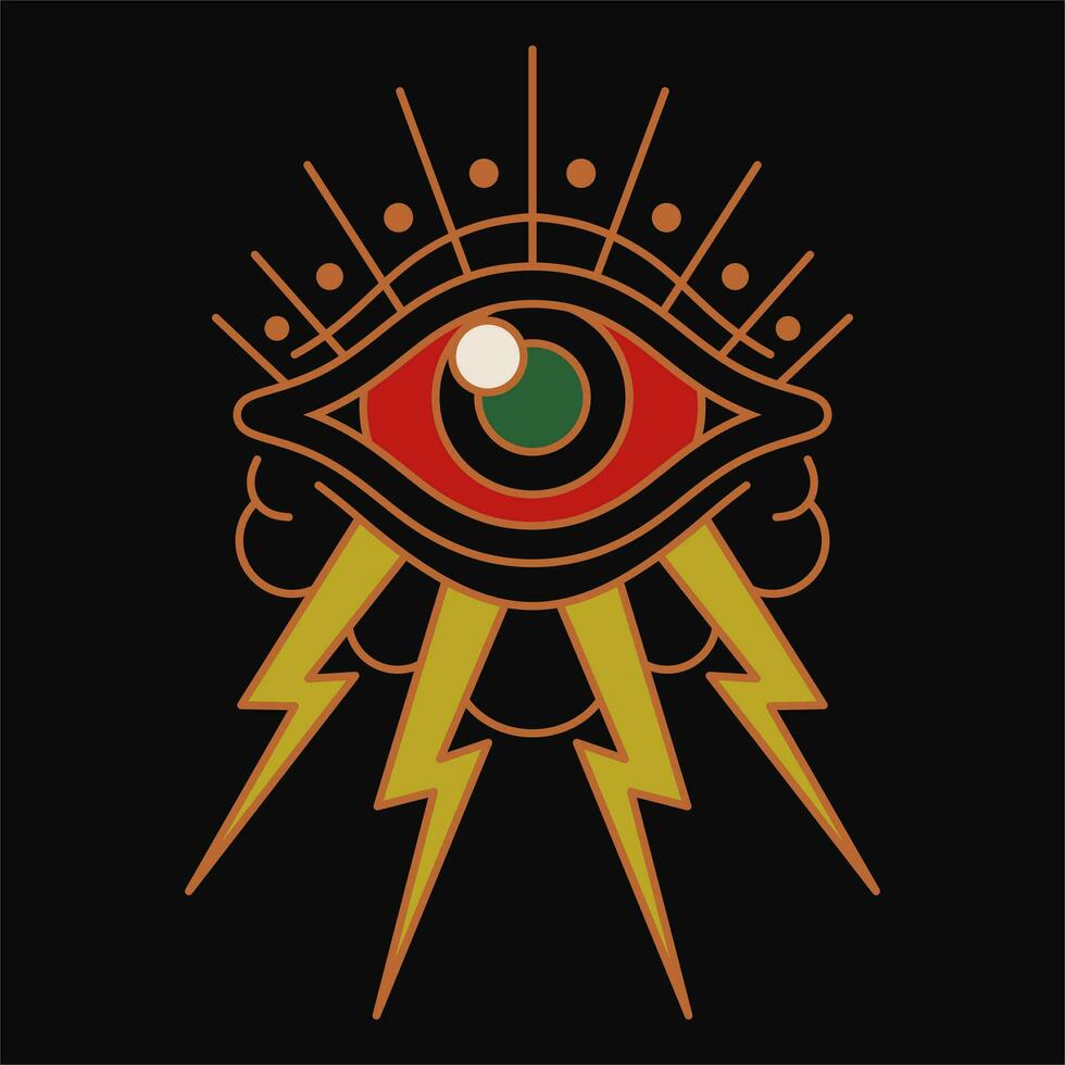 Seeing eye vector art