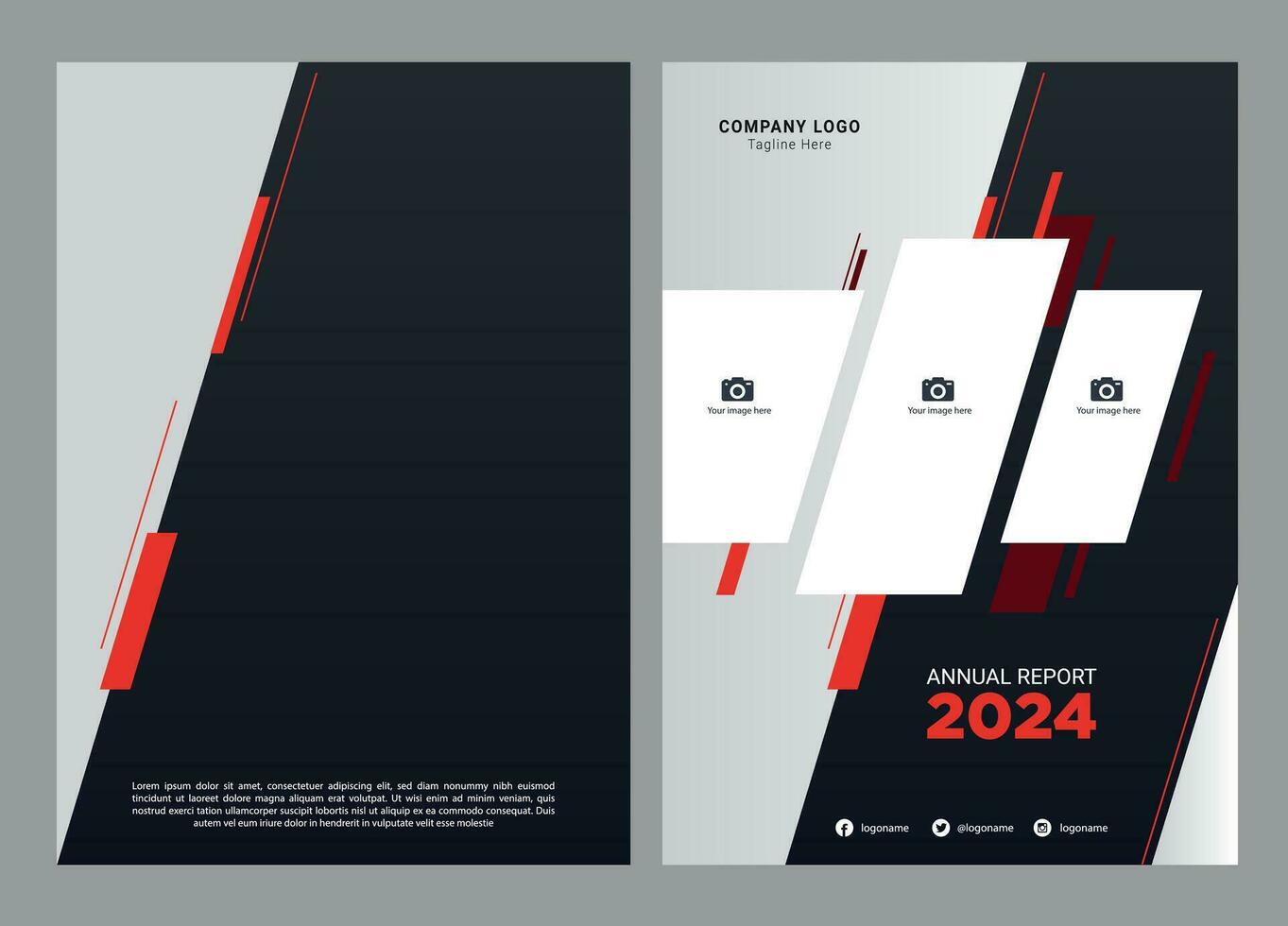 Annual Report Cover Design vector