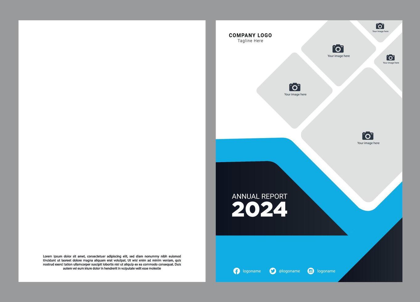 Annual Report Cover Design vector