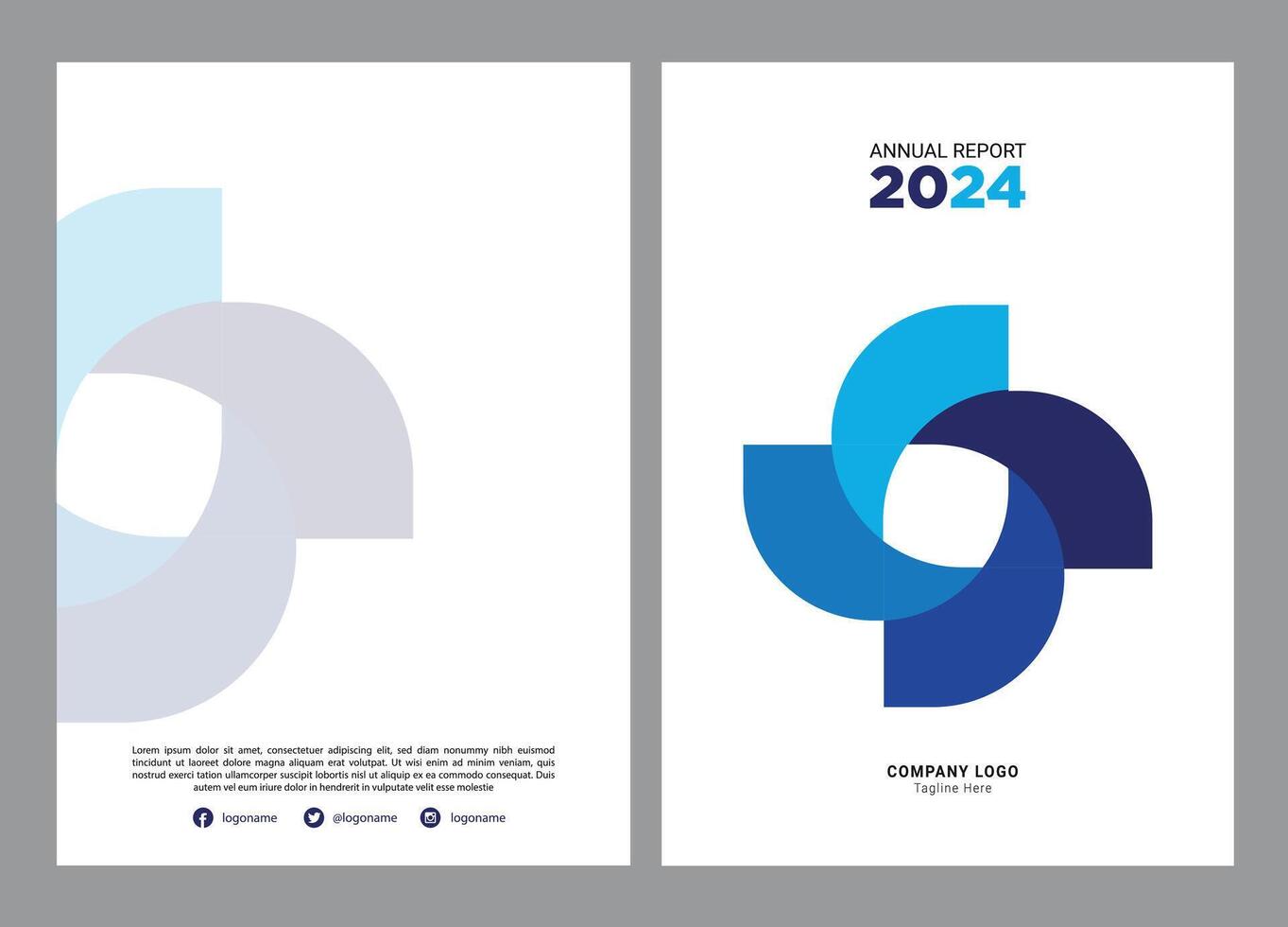 Annual Report Cover Design vector