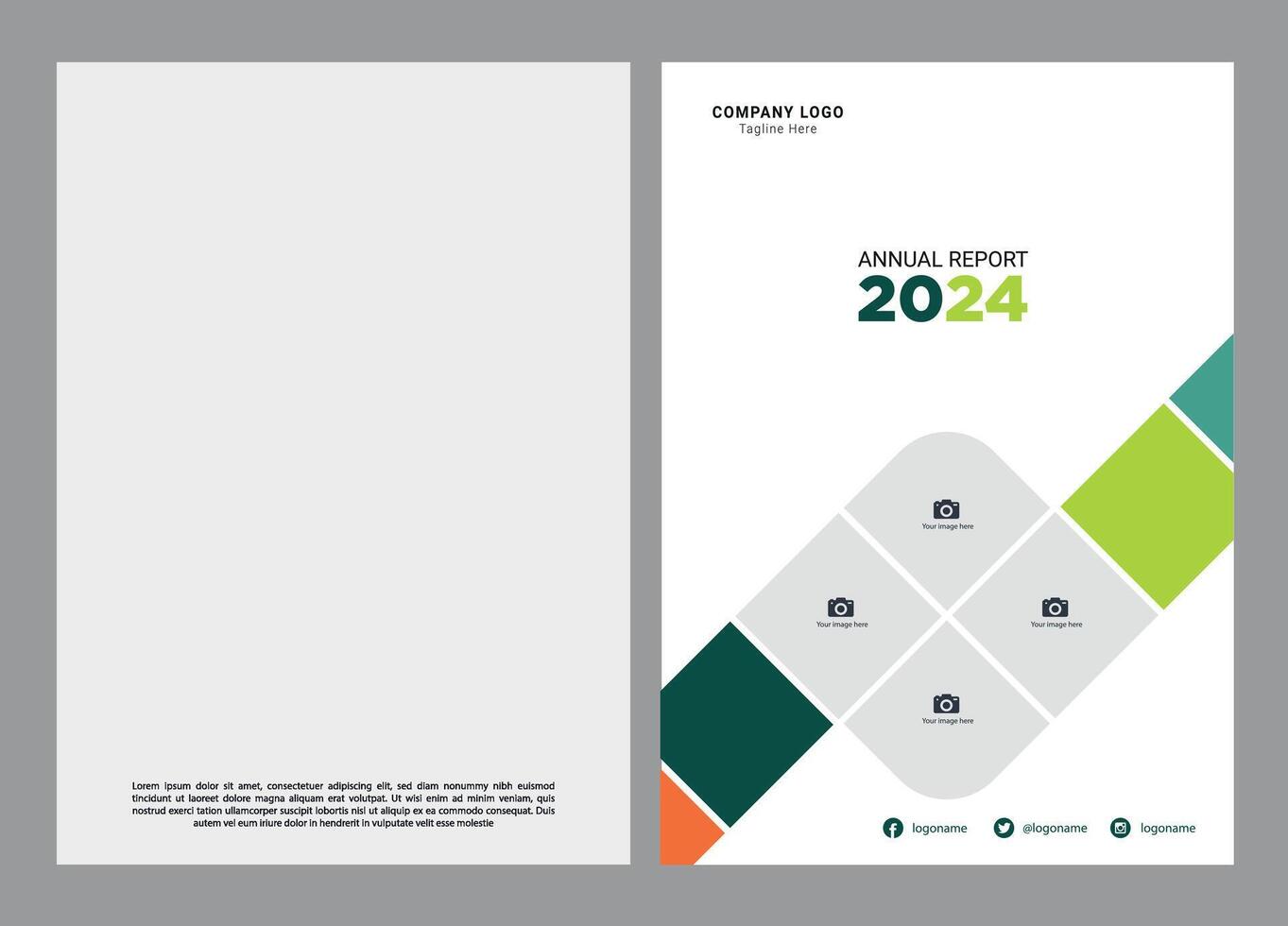 Annual Report Cover Design vector