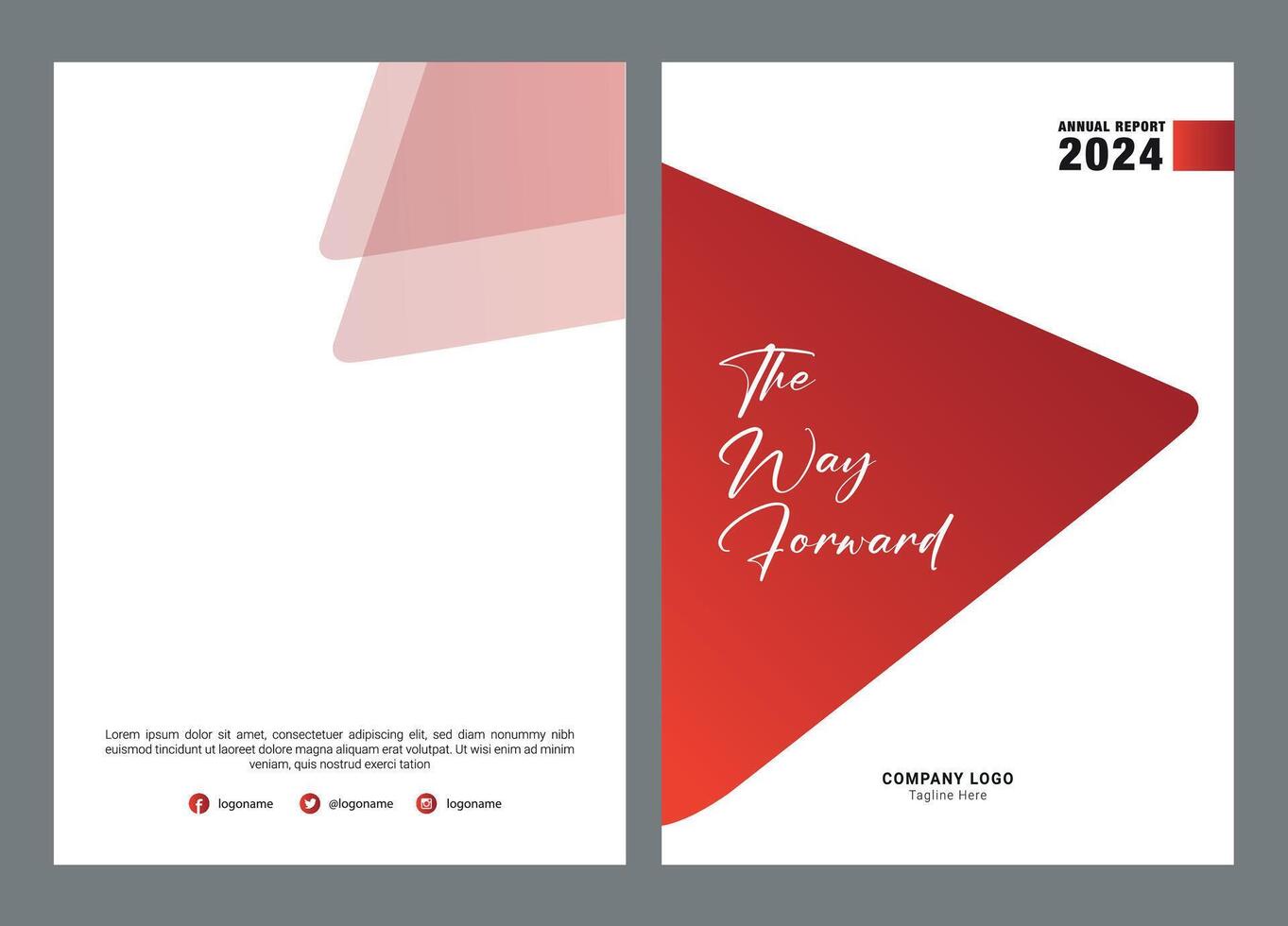 Annual Report Cover Design Editable vector