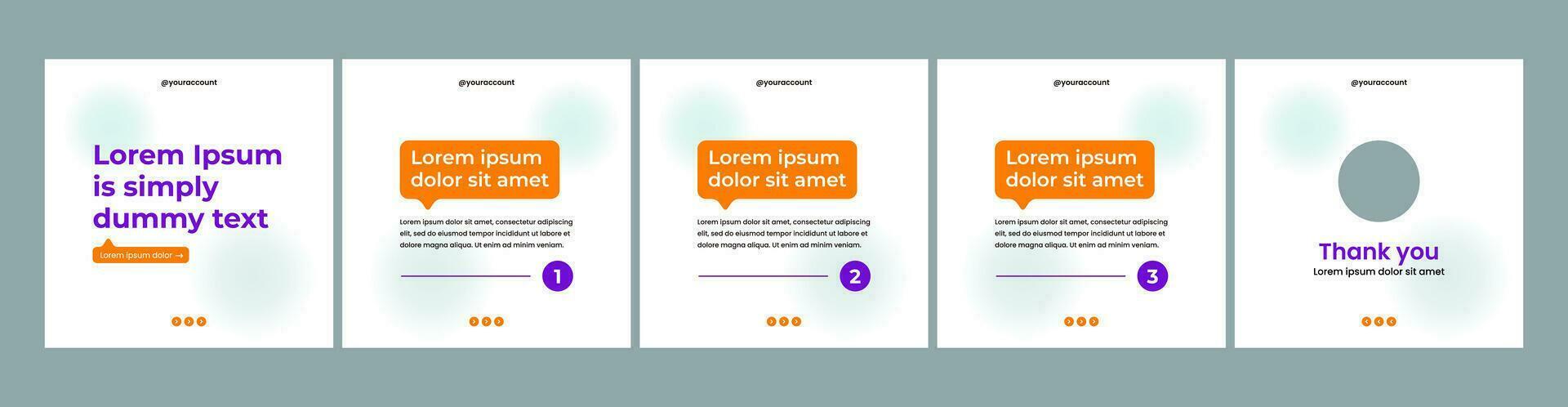 editable carousel template for social media posts vector