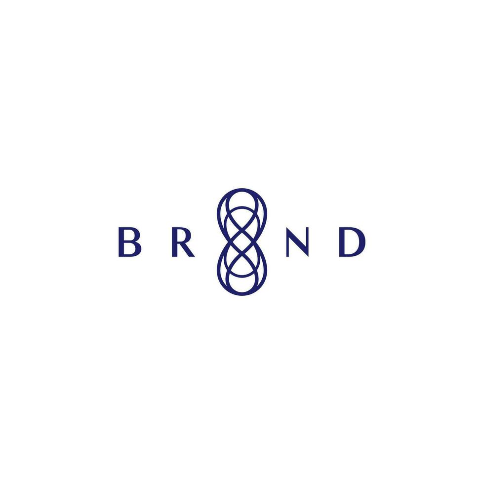 Minimalist Triple Eight Symbol Logo Design. Elegant Number Eight Logo Design. vector