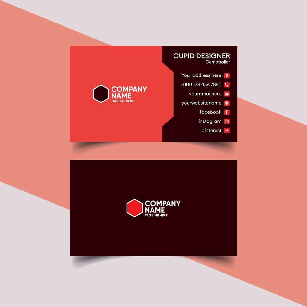 Corporate Elegant Business Card Template Vector