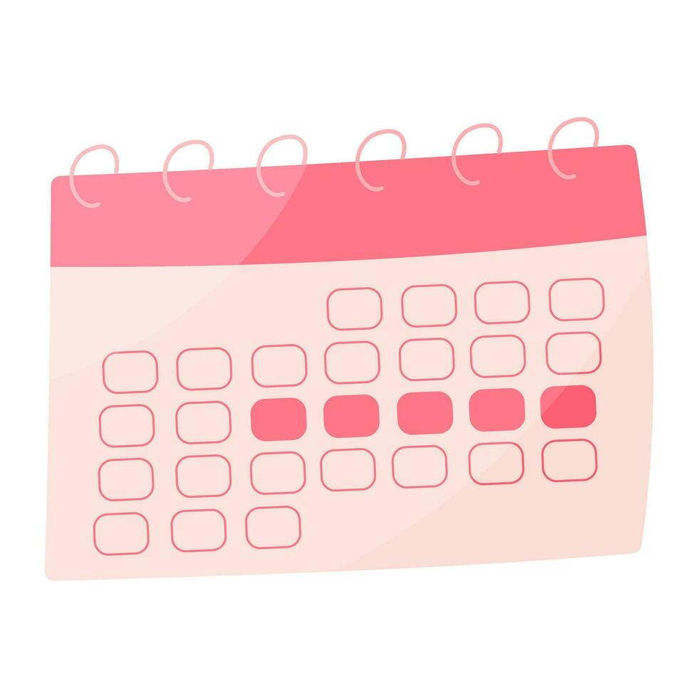 calendar female menstruation cycle month icon pink vector