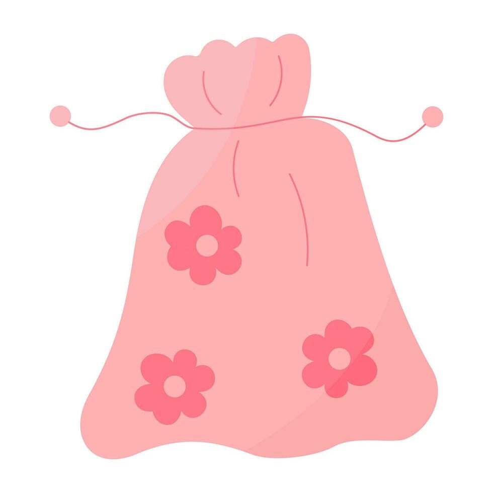 bag menstrual cup storage transport colored icon vector