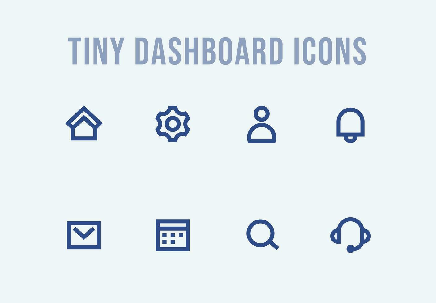 Tiny Dashboard Icons vector