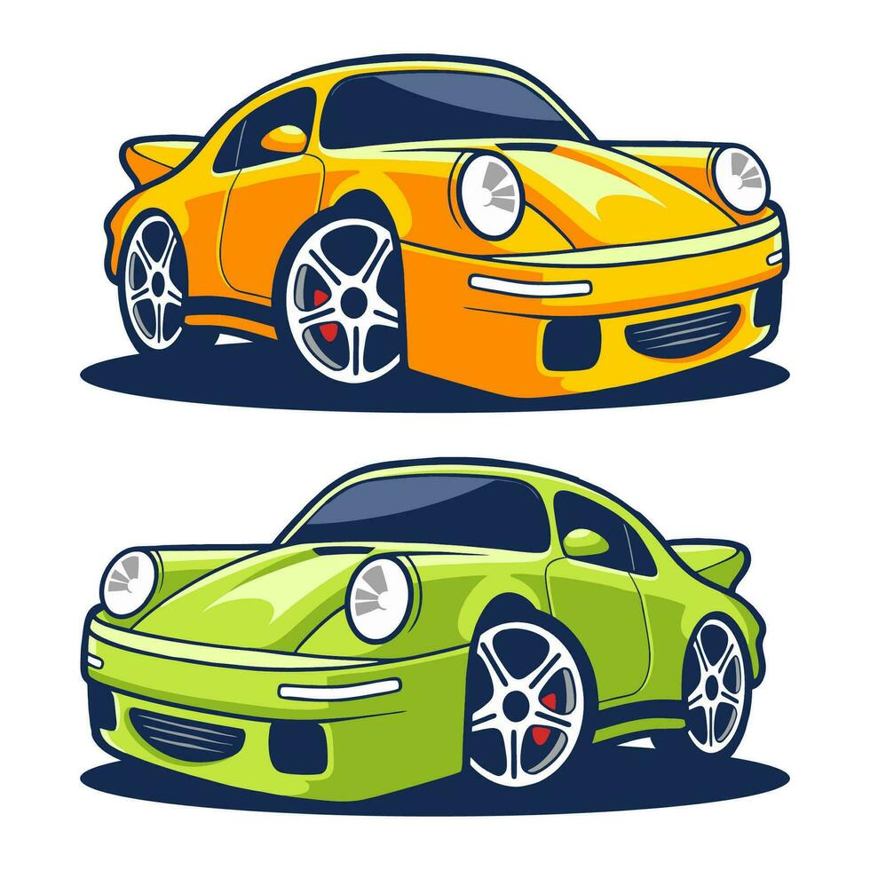 carreras coche automotor garaje ilustración vector