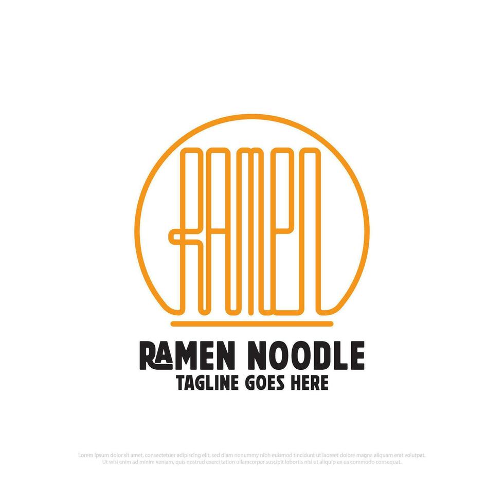 ramen fideos logo diseño vector, comida y bebidas logo icono vector ilustración, mejor para japonés restaurante logo idea