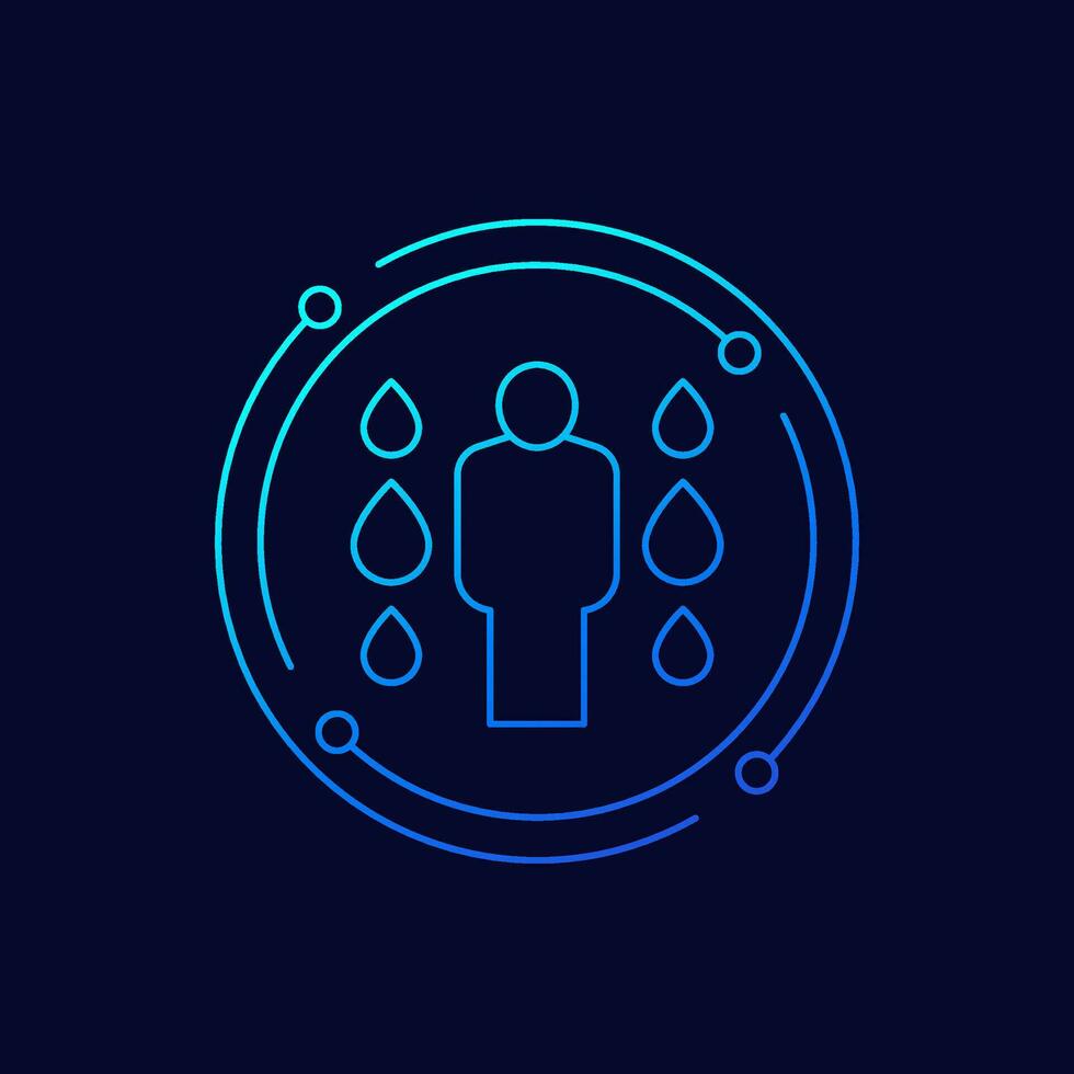rehydrate icon, linear vector design