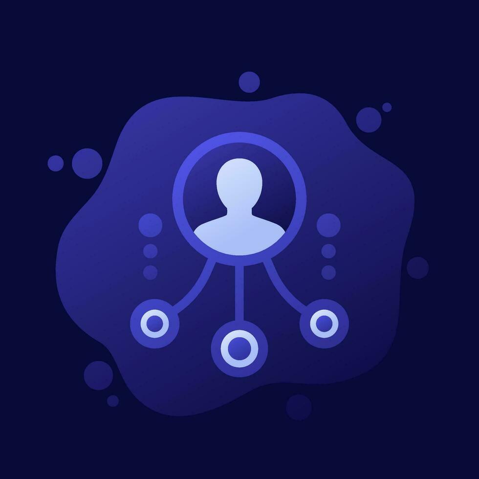 delegation or multitasking icon, vector design