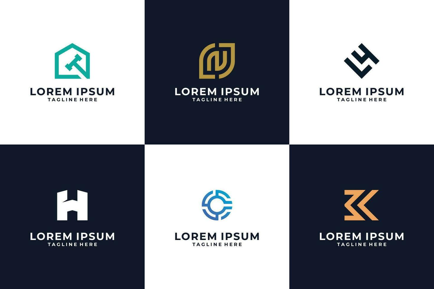 Creative minimal business logo vector