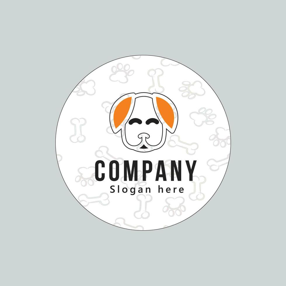 Print vector dog mascot illustration logo design.