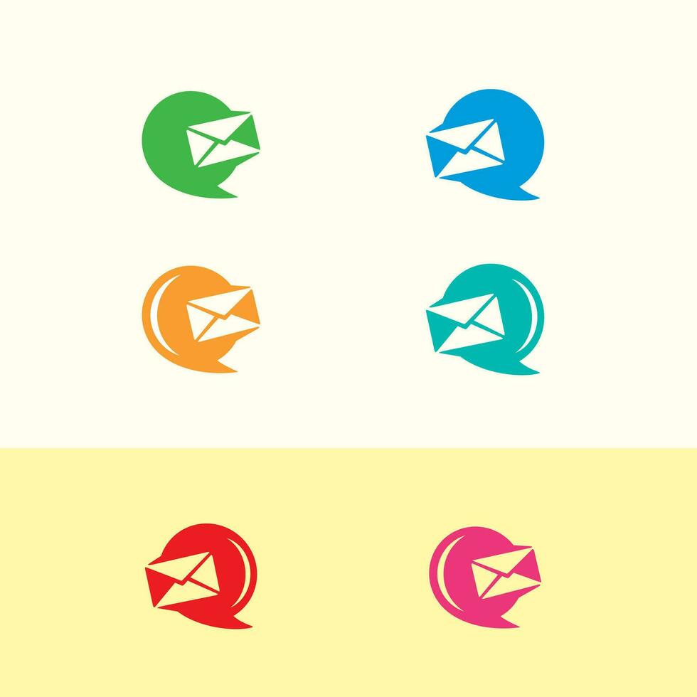 Chat Mail logo icon vector design