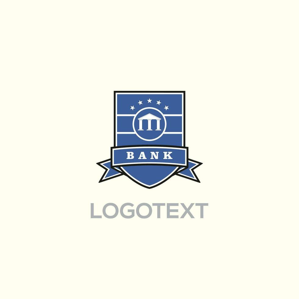 Bank Shield Logo Vector Design