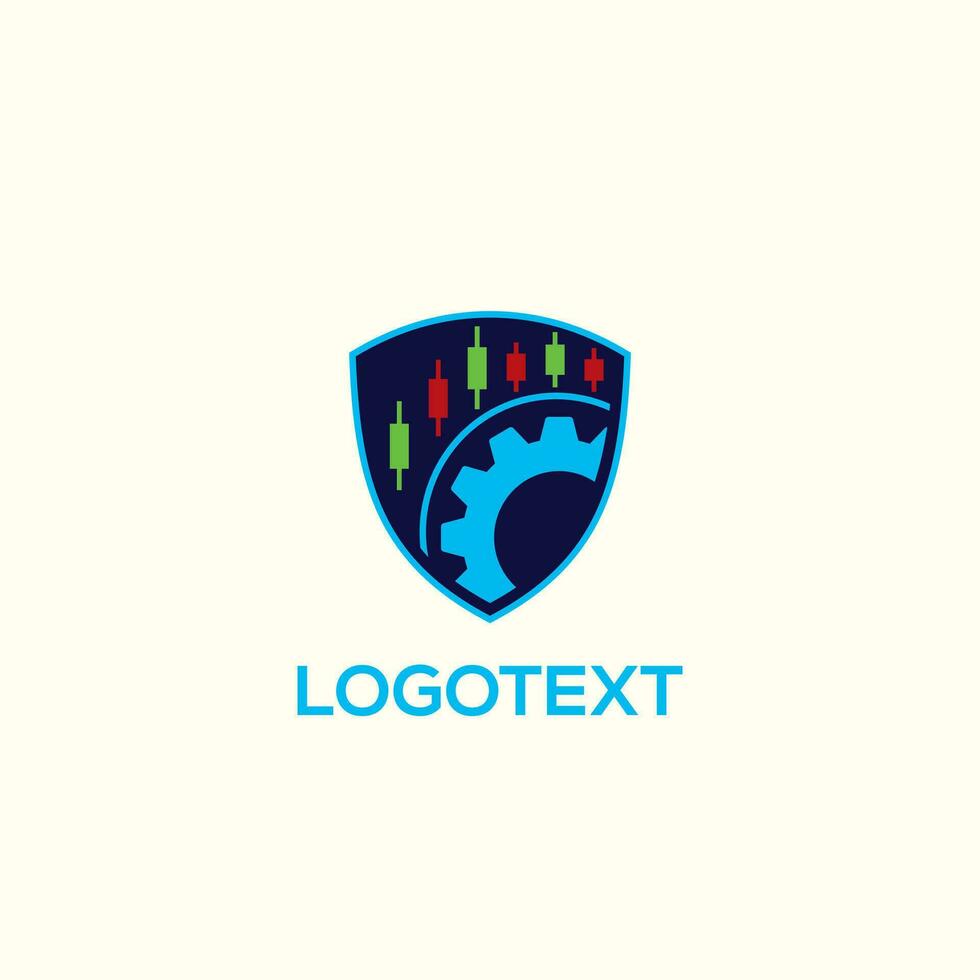Stock Exchange Shield logo vector design