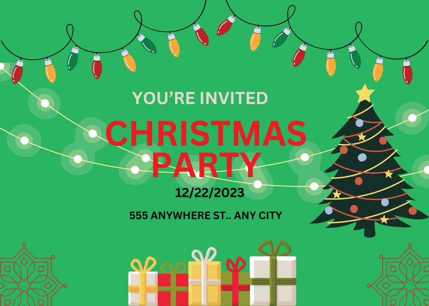 Christmas Party banner design in Vector. vector