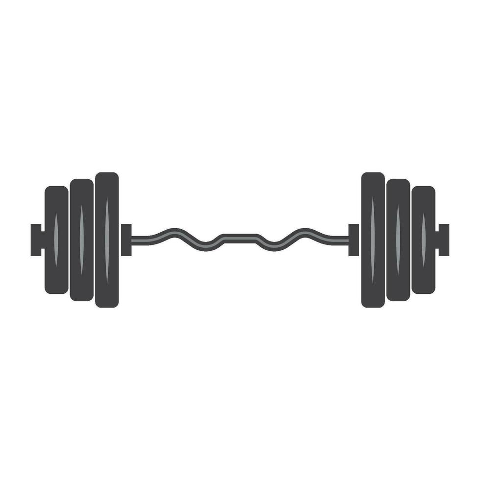 Barbell vector icon