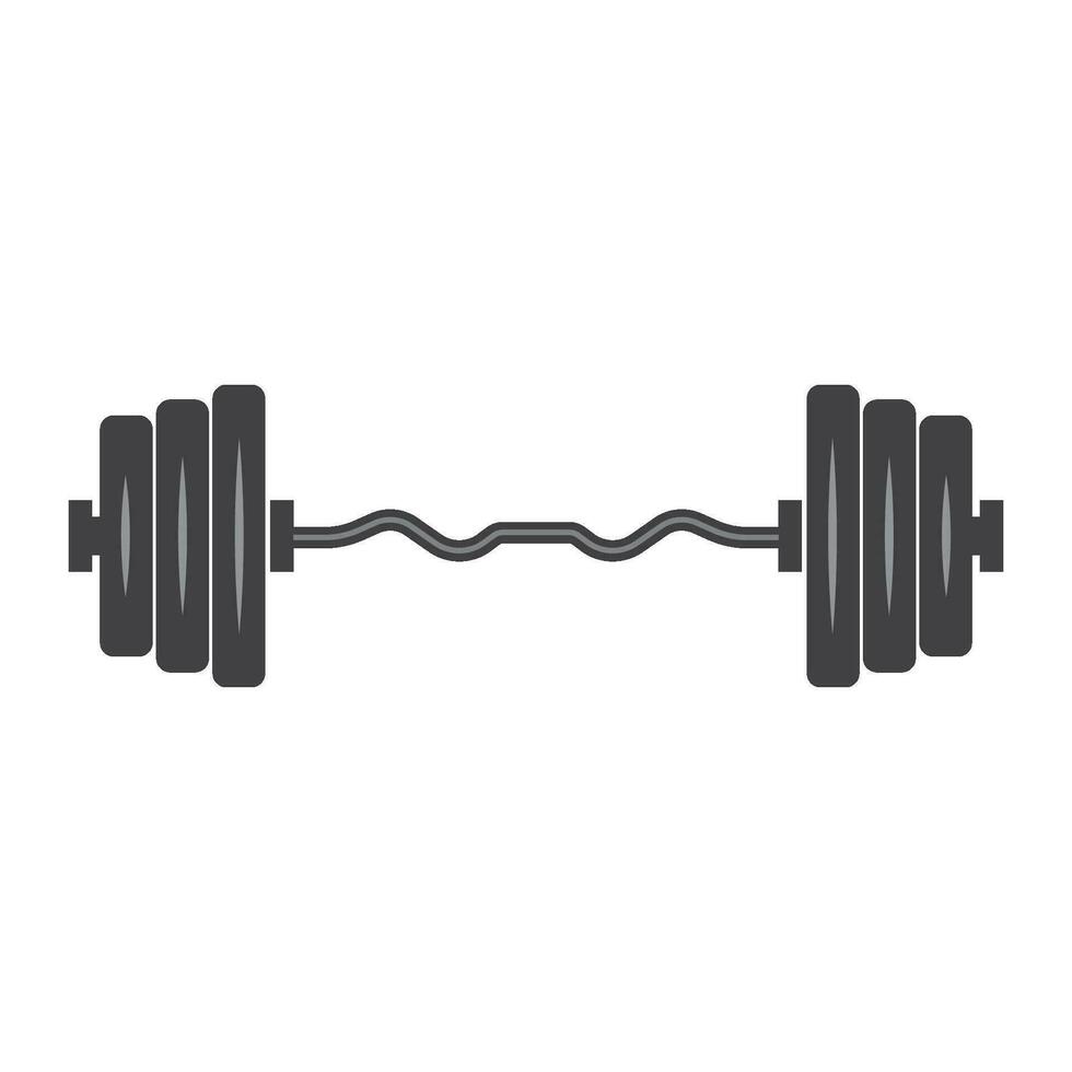 Barbell vector icon