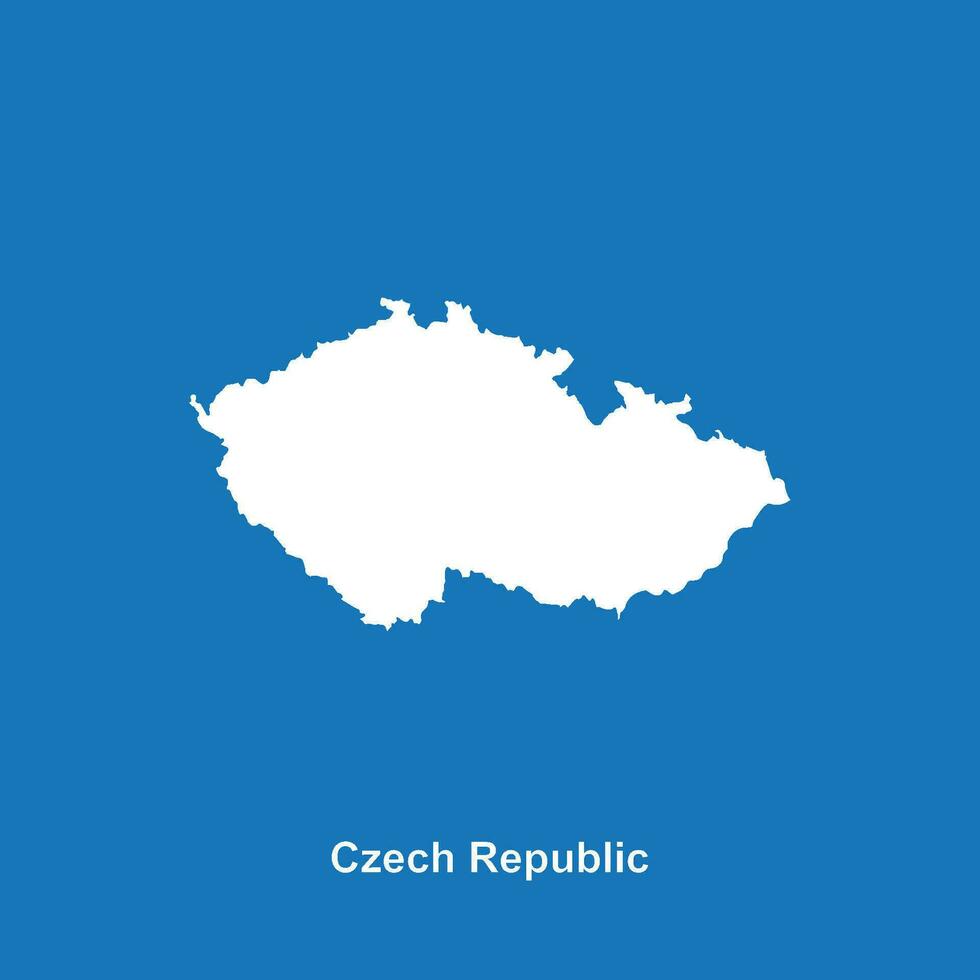 Czech Republic map icon vector