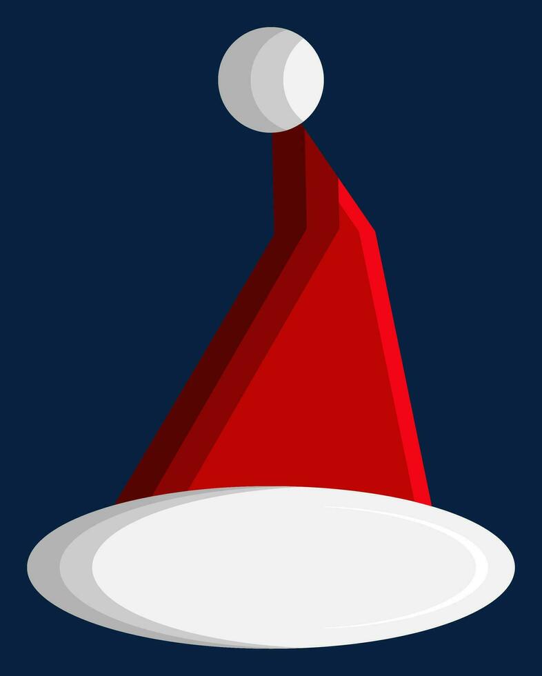 Papa Noel o Navidad sombrero icono. sencillo 3d vector para Navidad fiesta ornamento diseños tal como saludo tarjetas, pancartas, volantes, social medios de comunicación.