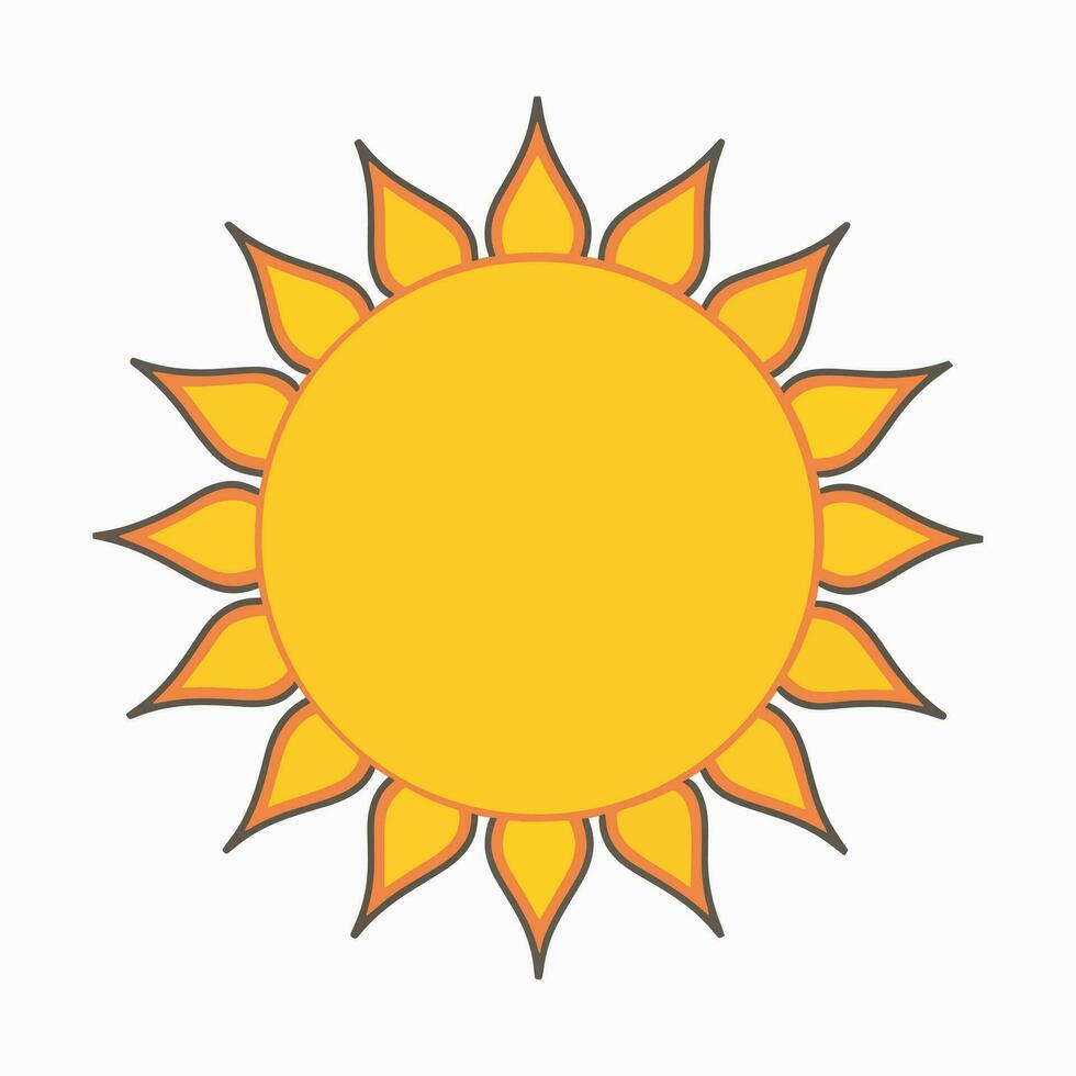 Sun clipart vector. sun sticker vector icon