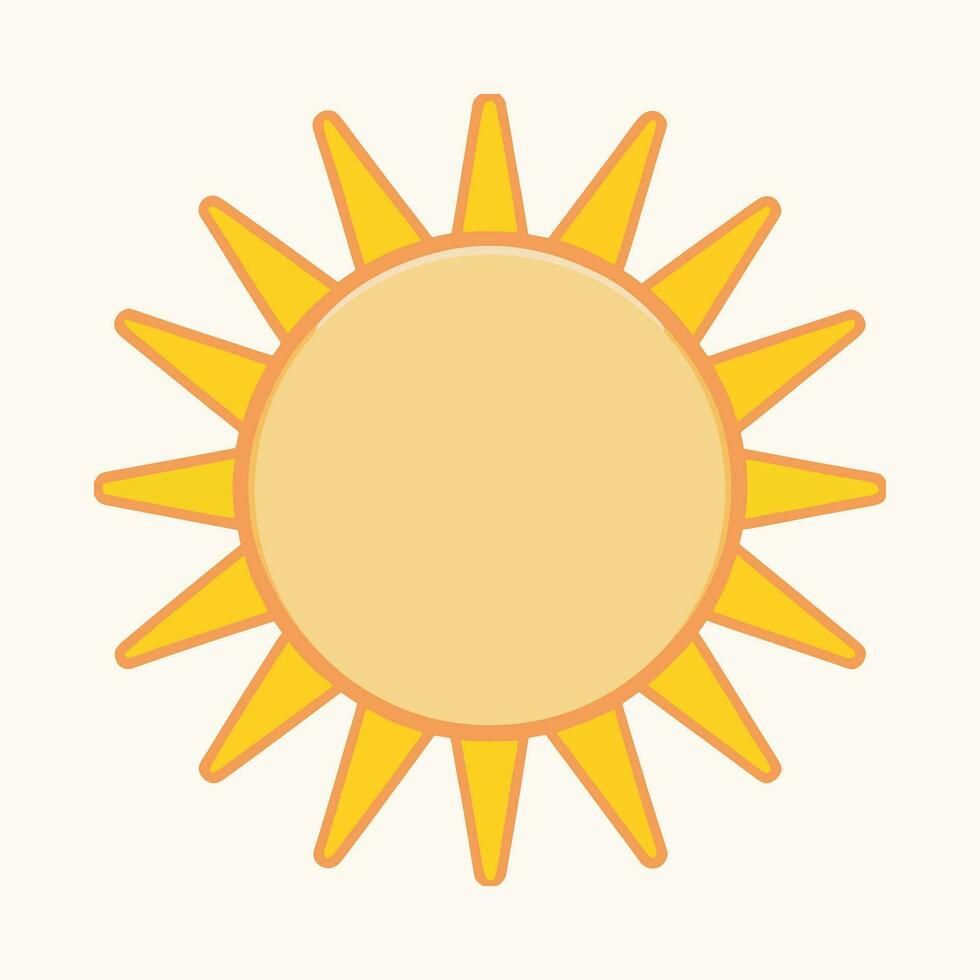 Sun clipart vector. sun sticker vector icon