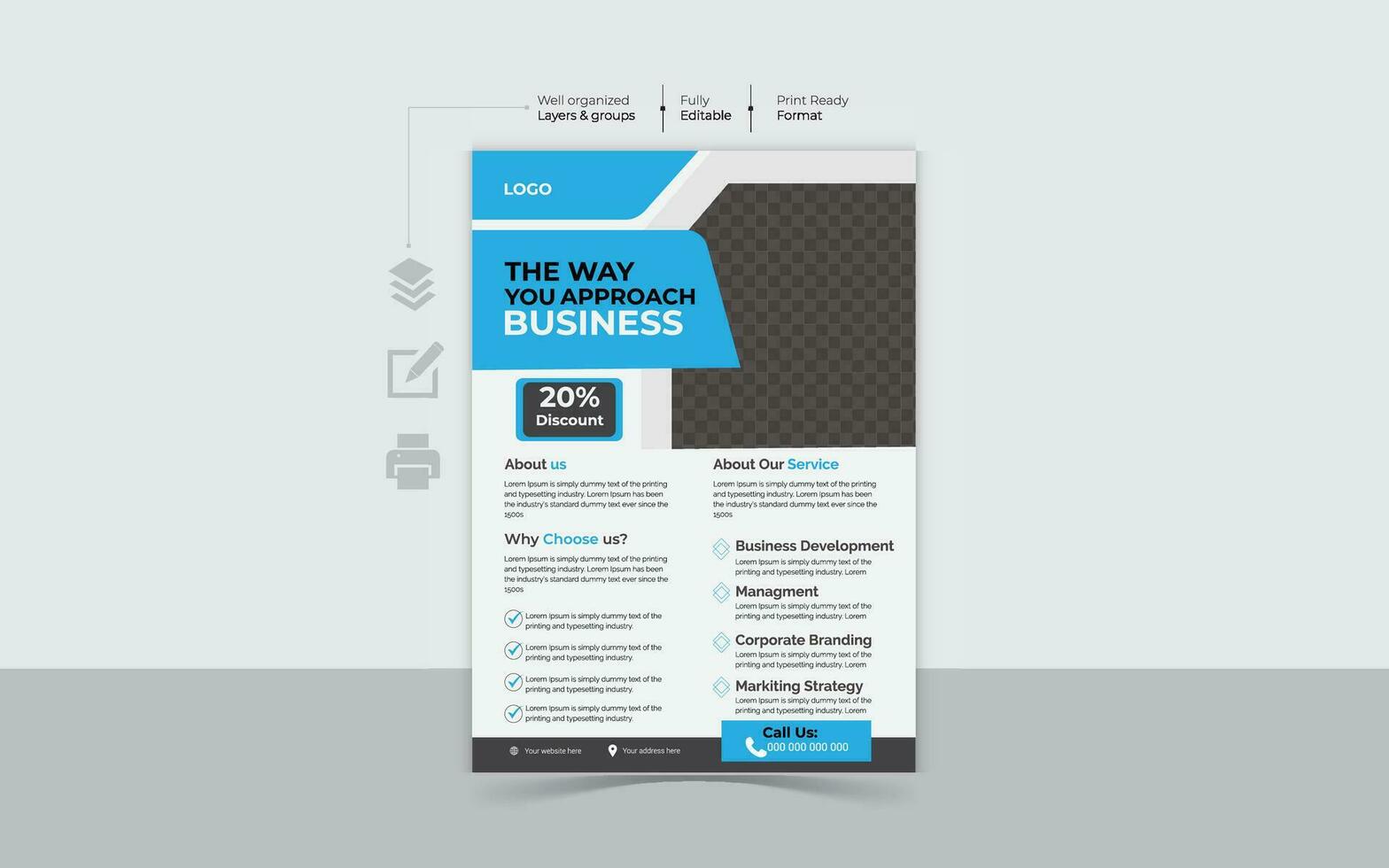 Professional Business Flyer Design vector