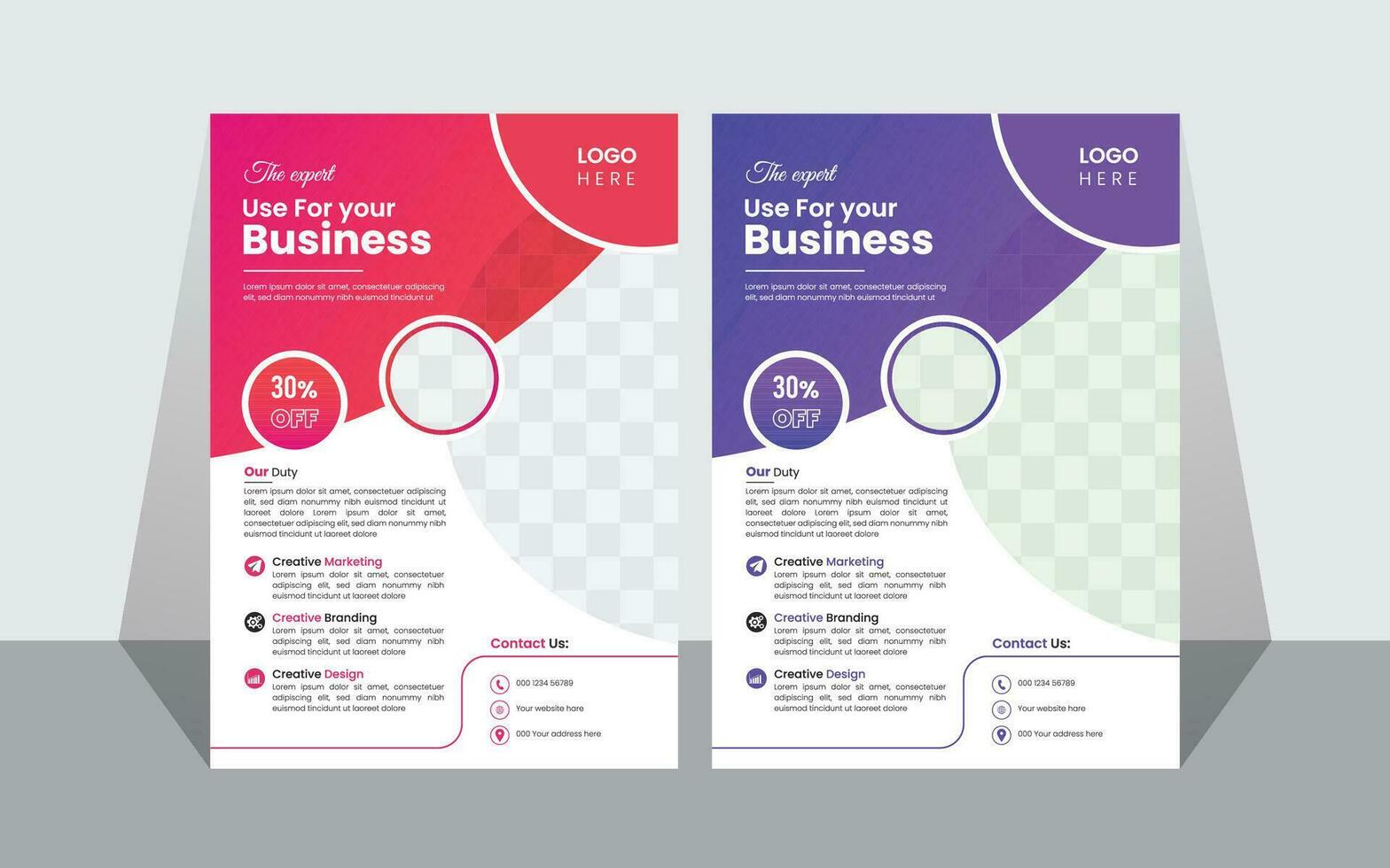 Professional corporate business flyer design template vector