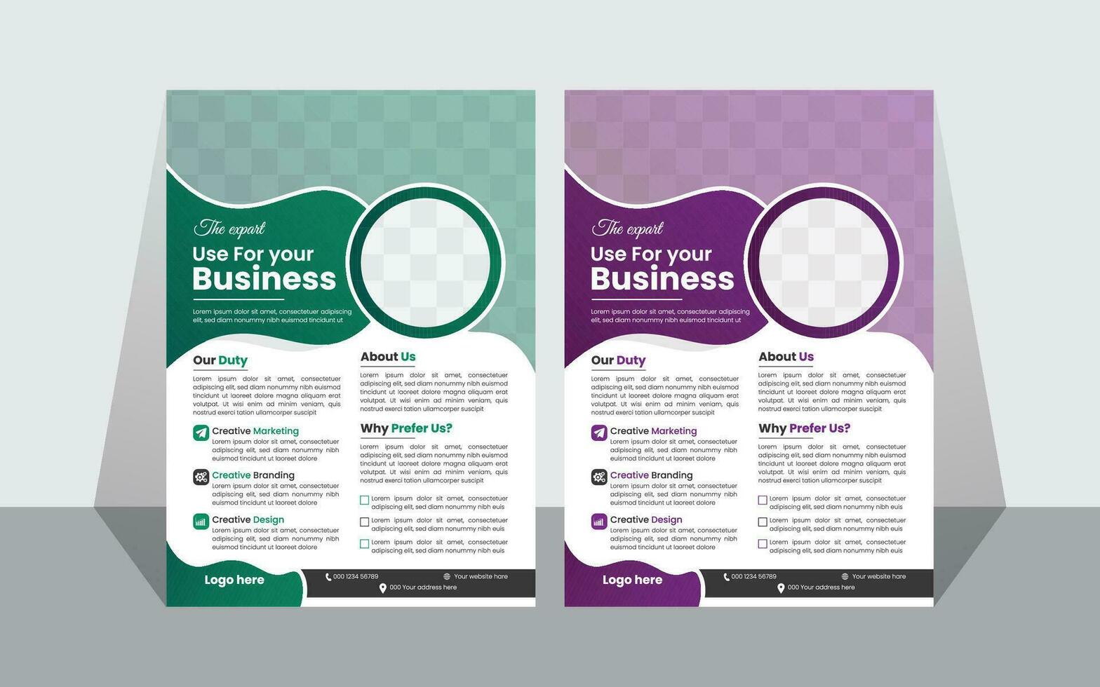 Professional corporate business flyer design template vector