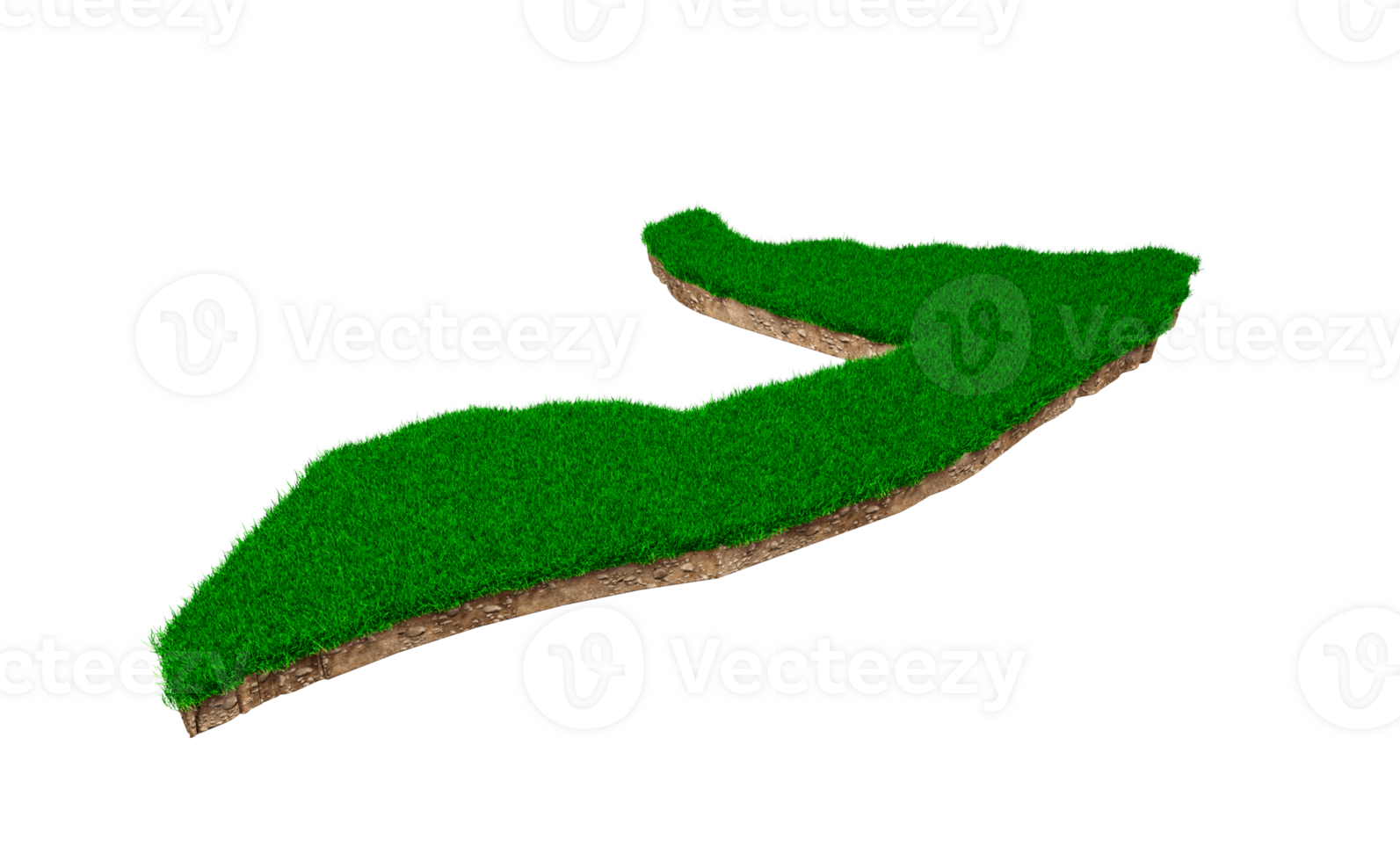 Somalia Map soil land geology cross section with green grass and Rock ground texture 3d illustration png