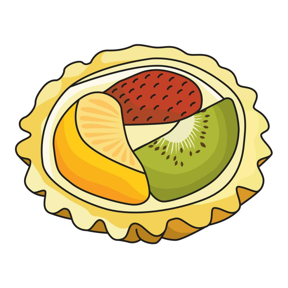 Fruta tarta vector ilustración