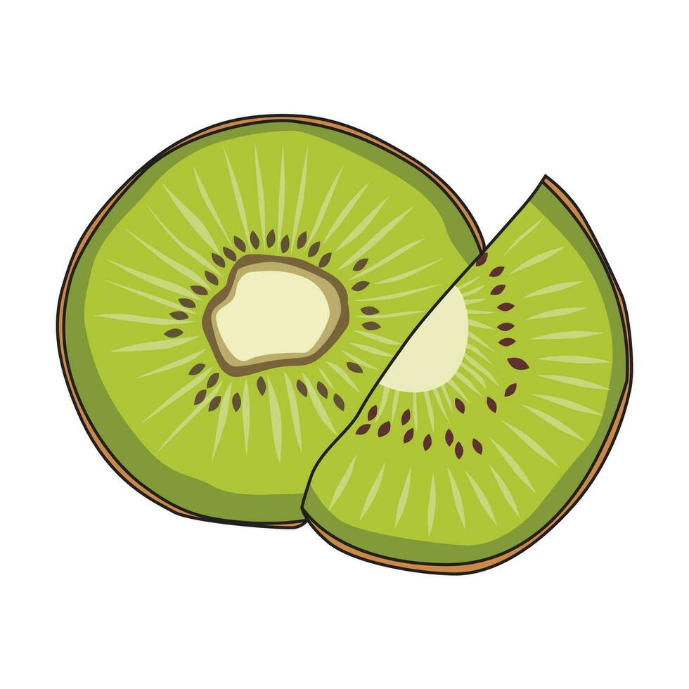 Kiwi fruit vector illustration, suitable for sticker, icon, logo, and graphic design elements