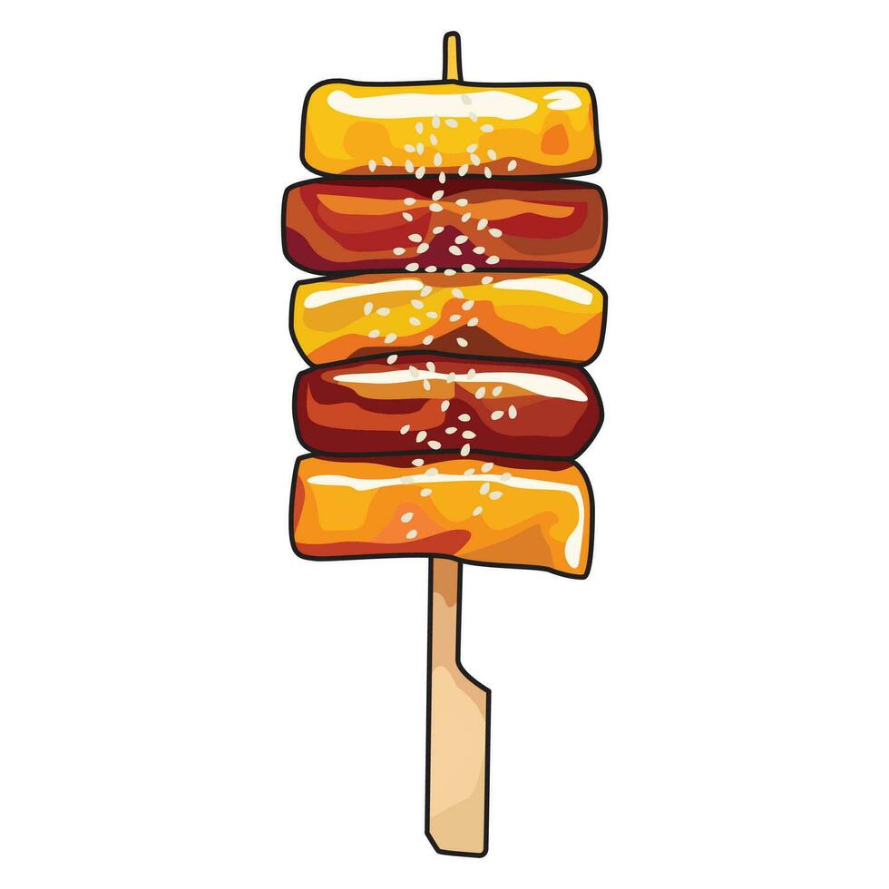 tteokbokki stick vector