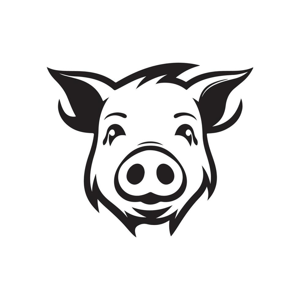 Pig Head Logo Vector