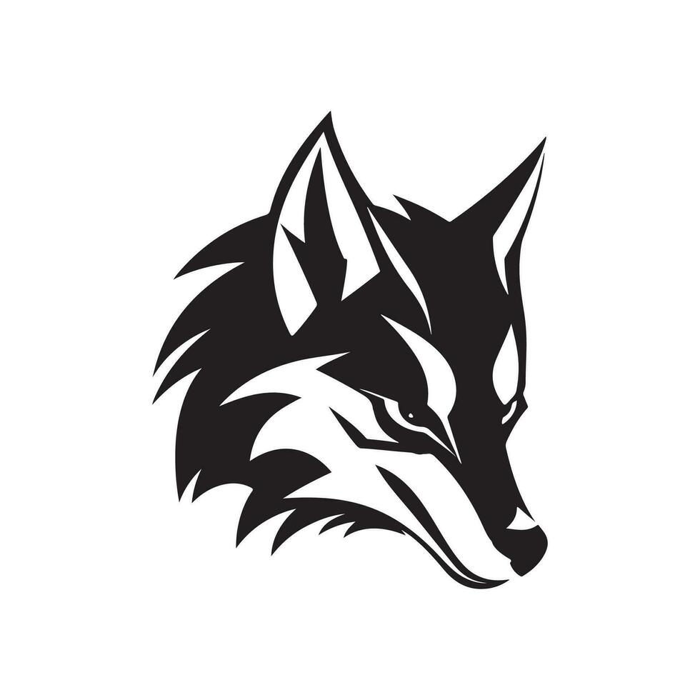 vector de cabeza de lobo