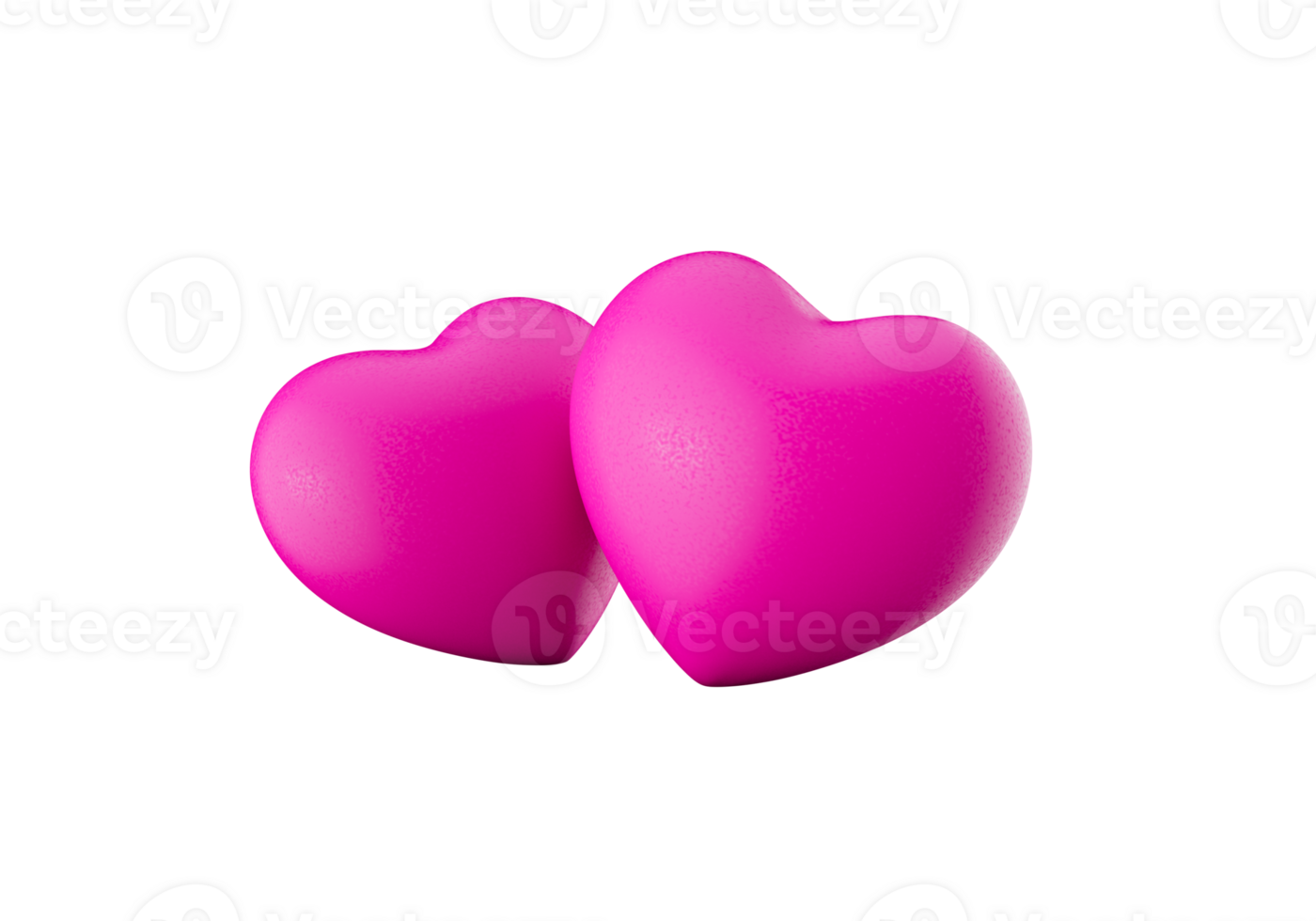 3d Glossy Pink Colored Heart Candies Isolated , 3d Illustration png